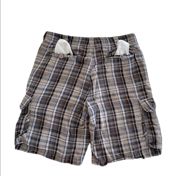 Club Room Tan Plaid Cargo Men’s shorts size 32W - Picture 6 of 15